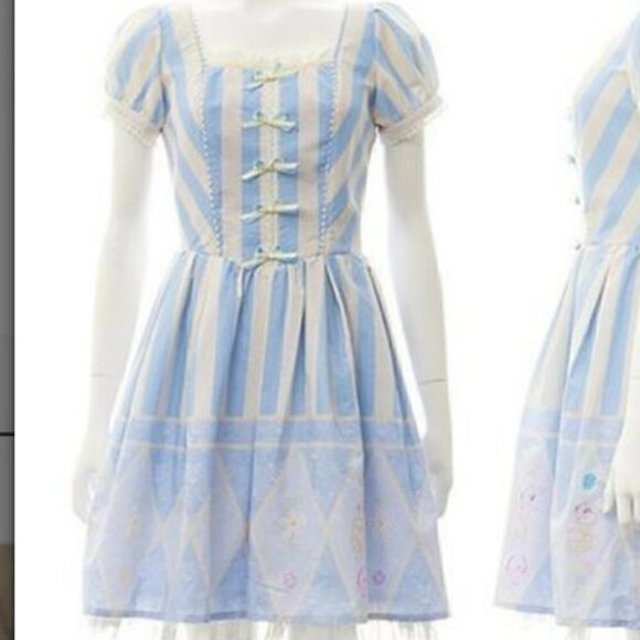 Secret Honey X Disney NWT Miss Bunny Bow Front Kawaii Dress Free Size - Picture 2 of 11